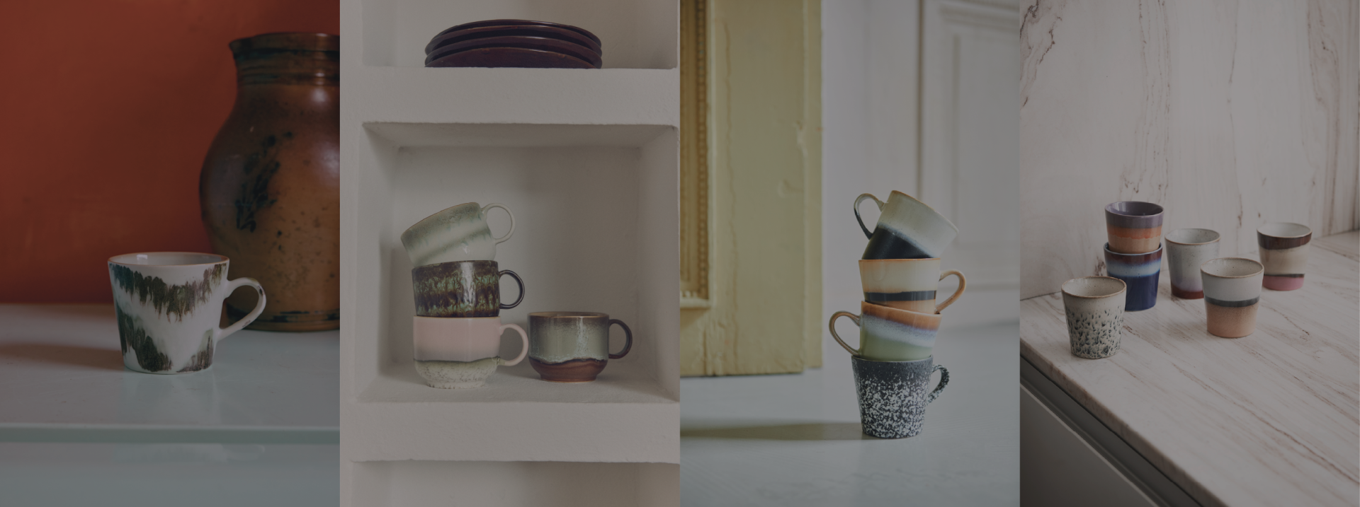 Krus og kopper i efterårsfarver