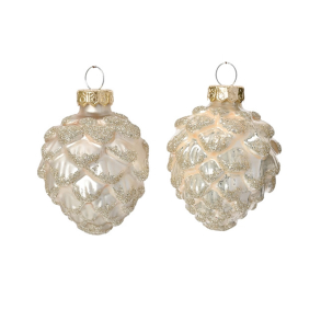 Glaskogler st af 6 stk. - champagne