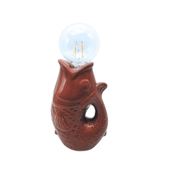 LED lampe "Poisson" - Brun