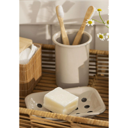 Sbeskl sandfarvet emalje