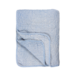 Quilt tppe smalle striber - lysebl