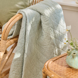 Quilt tppe smalle striber - grn