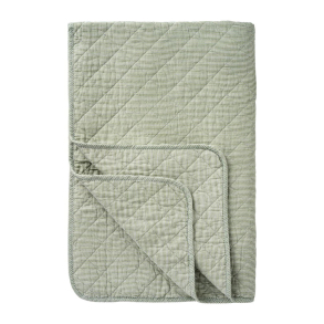 Quilt t�ppe smalle striber - gr�n