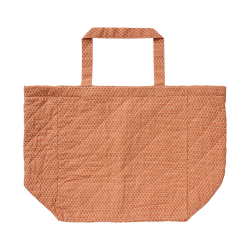 Quiltet taske - orange blokm�nster