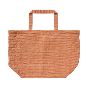 Quiltet taske - orange blokm�nster