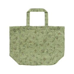 Quiltet taske - grnne ranker