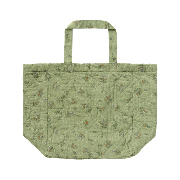 Quiltet taske - grnne ranker