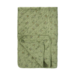 Quilt tppe - grnt m. blomsterranker
