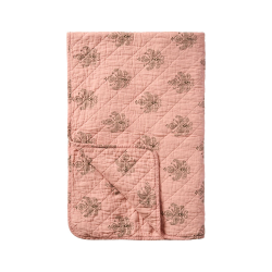 Quilt tppe - lyserdt med grt mnster