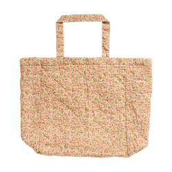 Quiltet taske - orange blomster