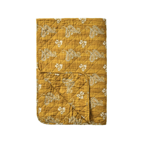 Quilt t�ppe - mustard paisleym�nster