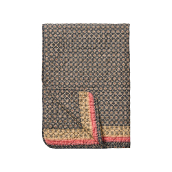 Quilt t�ppe - Grafisk m�nster m�rkebl�
