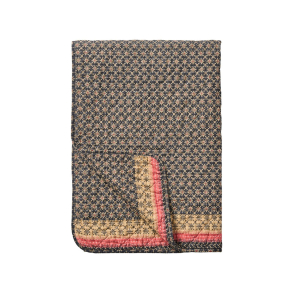 Quilt t�ppe - Grafisk m�nster m�rkebl�
