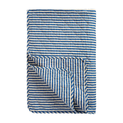 Quilt t�ppe - m�rkebl� striber