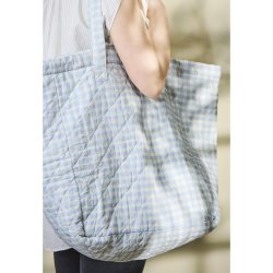 Quiltet taske ternet - bl