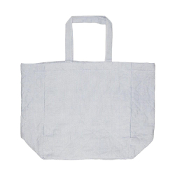 Quiltet taske smalle striber - lysebl