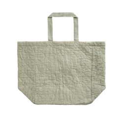 Quiltet taske smalle striber - grn