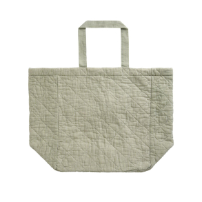 Quiltet taske smalle striber - grn