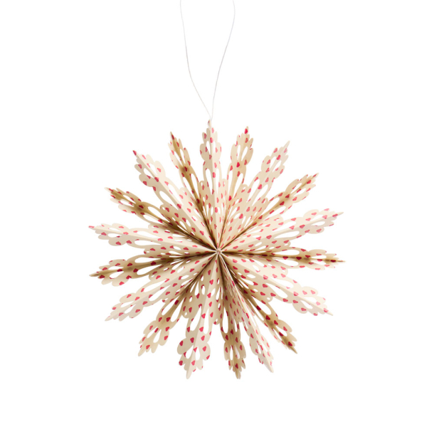 Snefnug af papir - rde hjerter