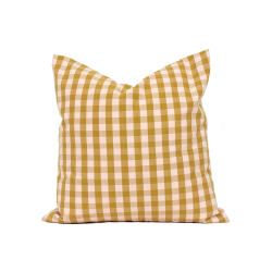 Hndlavet pude "Maria" - pink/mustard