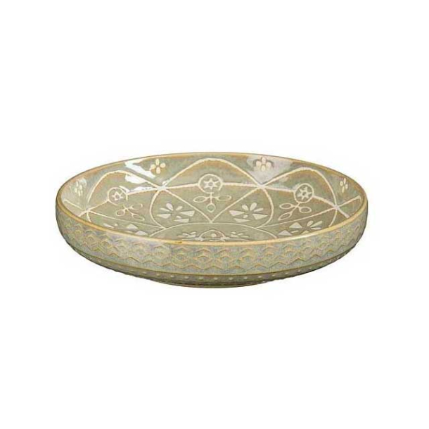 Pastatallerken ''Isa'' - gr�n/brun