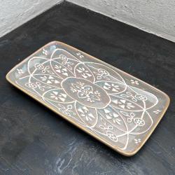 Serveringsfad ''Isa'' - gr�n/brun