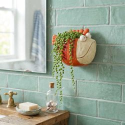 V�gvase af keramik - fisk