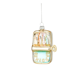 Glasornament - D�se med sardiner