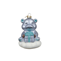 Glasornament - baby flodhest