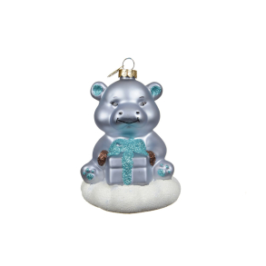Glasornament - baby flodhest