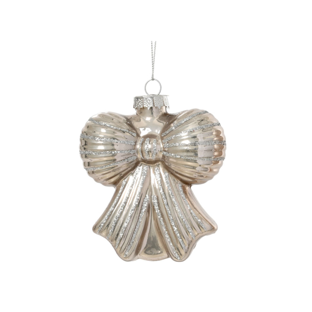 Glasornament sl�jfe - blank champagne