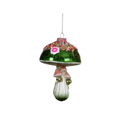 Glasornament - Mushroom - grn