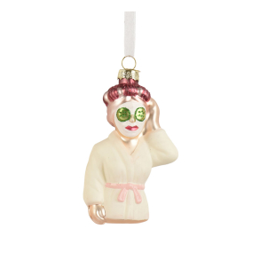 Glasornament Kvinde i badek�be