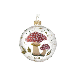 Glaskugle Mushroom - klar