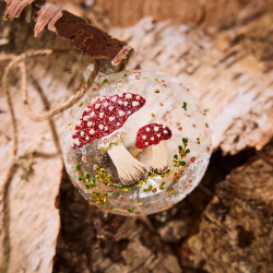 Glaskugle Mushroom - klar