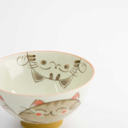 Rice bowl "Kawaii" Neko - hvid 