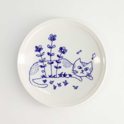 Tallerken "Neko Maruke" - hvid