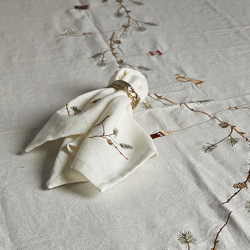 Bordlber med julemotiv  - hvid