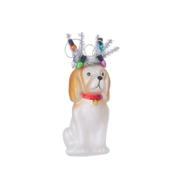 Glasornament Julehund - Golden retriever