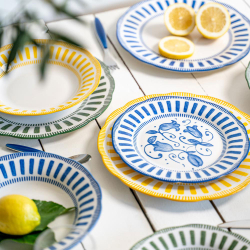 Dyb tallerken 22 cm. ''Napoli'' - Grn