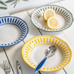 Dyb tallerken 22 cm. ''Napoli'' - Grn