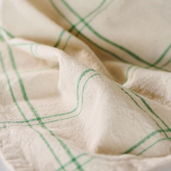 Viskestykke "Eskild" - natur m. gr�nne tern