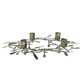 Adventsstage med blade - antik green