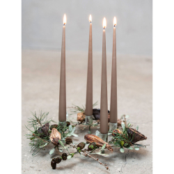 Adventsstage med blade - antik green
