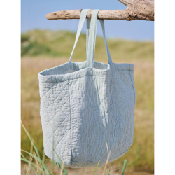 Quiltet taske smalle striber - grn