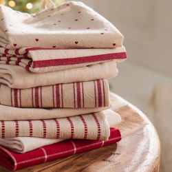 Viskestykke "Franz" - Rde striber