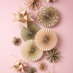 Snefnug af papir - grnt mnster