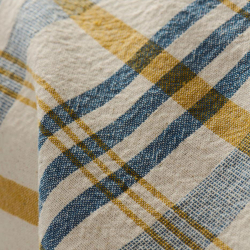 Viskestykke "Mikkel" - natur m. bl�/sennepsgule striber