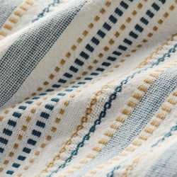 Viskestykke "Celine" - Bl/beige indvvet mnster