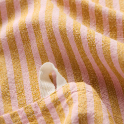 Viskestykke "Linea" - lyser�de/sennepsgule smalle striber